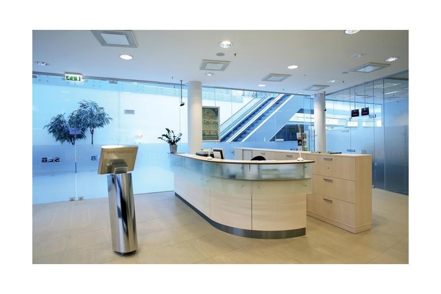 Salvo Reception Desk Range - Birch